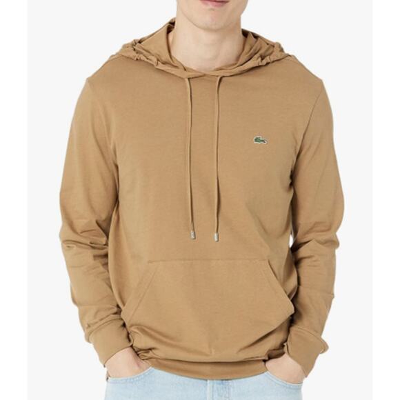 Lacoste Men's Long Sleeve Hooded Jersey Cotton T-Shirt Hoodie Leafy S - Picture 1 of 3